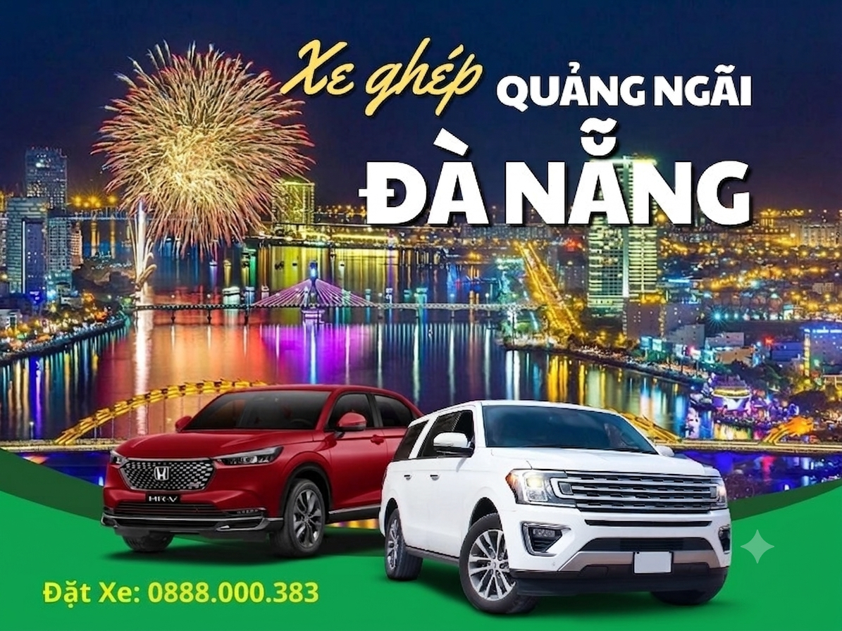 xe ghép Quảng Ngãi đi Đà Nẵng