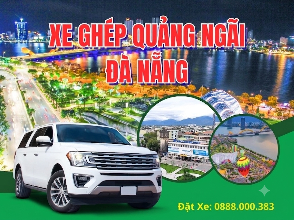 xe ghép Quảng Ngãi đi Đà Nẵng